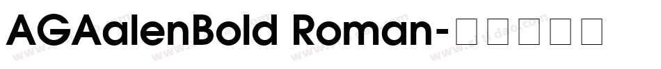AGAalenBold Roman字体转换